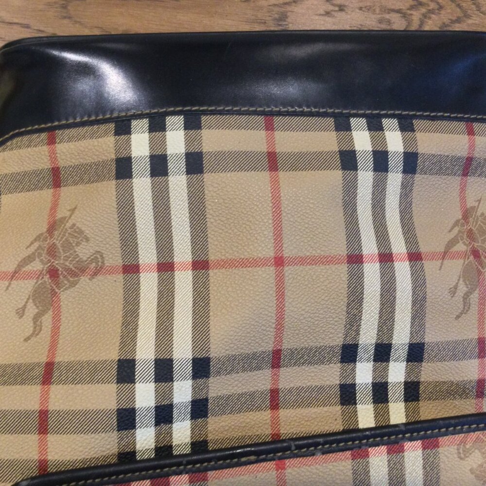 Burberry Beige and Black Check Backpack - Picture 13 of 15